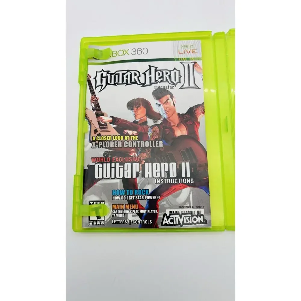 Guitar Hero II (Microsoft Xbox 360, 2007) Complete and Tested CIB VG Condition